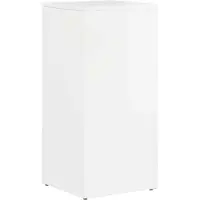 vidaXL Zijplank 33 x 32 x 70,5 cm Bewerkt hout Hoogglans wit