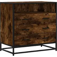 vidaXL Ladekast 70x41x70 cm bewerkt hout gerookt eikenkleurig