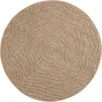 vidaXL Binnen- en buitenkleed AGIRA Naturel Ø 120 CM Polyester