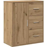 vidaXL Dressoir Artisan Eiken 60 x 31 x 70 cm Bewerkt hout