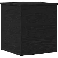 vidaXL Opslagdoos Zwart Eiken 40 x 42 x 46 cm Bewerkt hout