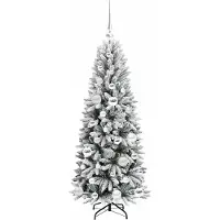 vidaXL Kunstkerstboom Wit 120 cm PVC en plastic en staal en PE