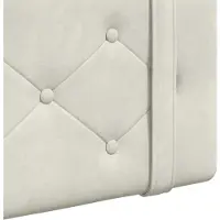 vidaXL Hangend hoofdbord Crème Fluweel