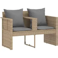 vidaXL Tuin Sofa met kussen 8 pcs Beige en Lichtgrijs poly rattan