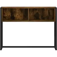 vidaXL Bijzettafel Gerookt eiken 100 x 36 x 75 cm Bewerkt hout