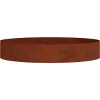 vidaXL Plantenring Roestig 120 x 120 x 20 cm weervast staal