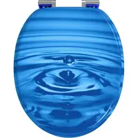vidaXL Zacht-sluit toiletzitting 2 st Blauwe Druppel 44 x 38 cm