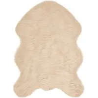 vidaXL Tapijt van imitatie schapenvacht TAFALLA Beige 60 x 90 cm