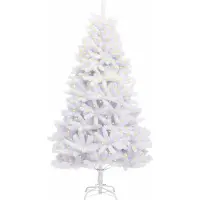 vidaXL Kunstkerstboom 300 LED's PVC en Staal Wit