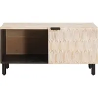 vidaXL Salontafel, wit, 80 x 50 x 40 cm, massief mangohout