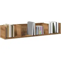 vidaXL CD-wandschap 100x18x18 cm bewerkt hout artisanaal eikenkleurig