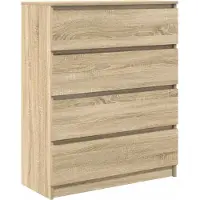 vidaXL Dressoir 80x35x99 cm spaanplaat Sonoma eikenkleurig
