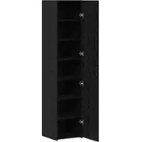 vidaXL Highboard Zwart Eiken 40 x 42,5 x 185 cm