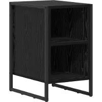 vidaXL Nachtkastje 2 st Zwart Eiken 39.5 x 30 x 50 cm Bewerkt hout