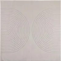 vidaXL Vloerkleden Vierkant GALATI Crème 120 x 120 cm Polyester