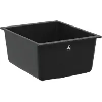 vidaXL Wasbak 80% Kwarts en 20% Hars 370 x 460 mm Zwart