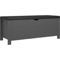 vidaXL Opbergdoos met kussen grijs 105x40x45 cm
