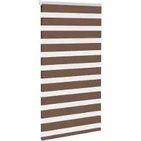 vidaXL Dubbele rolgordijn, bruin, 80x100 cm, stofbreedte 75,9 cm, polyester