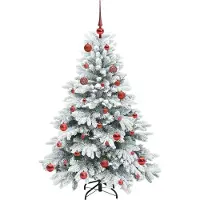 vidaXL Kunstkerstboom met 150 LED met standaard Wit 150 cm PE en PVC