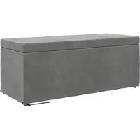 vidaXL Kruk Donkergrijs 101 x 41 x 40 cm Velvet en Geengineerd Hout
