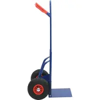 vidaXL Uitbreidbare handwagen, blauw en rood, 49,5 x 53 x 114 cm, staal