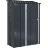 vidaXL Tuinhuizen, antraciet, 140,5 x 74 x 200 cm, metaal