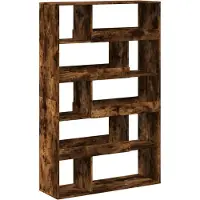 vidaXL Boekenkast 100x33x156,5 cm bewerkt hout gerookt eikenkleurig