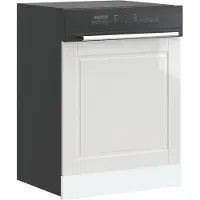vidaXL Vaatwasserfront Porto, hoogglanzwit, 60x1,5x57 cm
