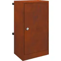 vidaXL Brievenbus met opslag Roestig 30 x 20 x 55 cm weervast staal