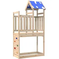 vidaXL Speeltoren Bruin 110.5 x 52.5 x 215 cm Massief grenenhout
