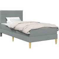 vidaXL Bedframe Lichtgrijs 100 x 200 cm Polyester