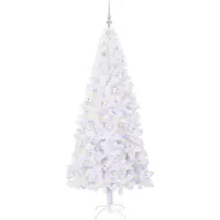 vidaXL Kunstkerstboom met 300 LED Wit 210 cm PVC en Staal