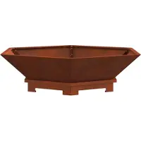 vidaXL Vuurkom Roestkleurig 100 x 100 x 28 cm