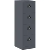 vidaXL Bestandkast Antraciet 44 x 50 x 139 cm Koudgewalst Staal
