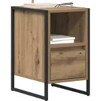 vidaXL Nachtkastje 2 st Ambachtelijk Eiken 39,5 x 30 x 50 cm