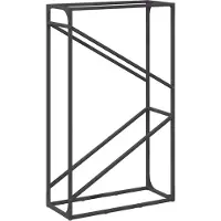 vidaXL Brandhoutrek 60x25x100 cm koudgewalst staal zwart