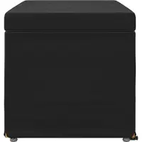 vidaXL Hocker, zwart, 81 x 41 x 40 cm, fluweel en constructiehout