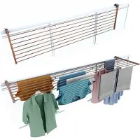 Foxydry Duo 202 cm droogrek balkon - corten - rechthoekige reling