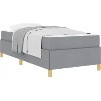 vidaXL Bedframe Lichtgrijs 90 x 190 cm Stof