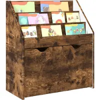 vidaXL Kinderboekenplank Rook Eiken 60 x 29,5 x 69 cm Bewerkt hout