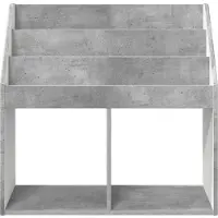 vidaXL Kinderboekenplank Beton Grijs 72,5 x 29,5 x 69 cm Bewerkt hout