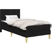 vidaXL Bedframe Zwart 90 x 200 cm Polyester