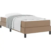 vidaXL Bedframe met matras Cappuccino 90 x 200 cm Stof