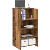 vidaXL Receptiebalie 55x50x103,5 cm bewerkt hout oud houtkleurig