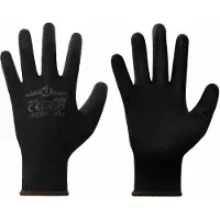 vidaXL Werkhandschoenen 12 st Zwart 8 / m Polyester