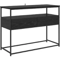 vidaXL Wandtafel Zwart Eiken 100 x 40 x 75 cm Bewerkt hout