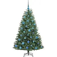 vidaXL Kunstmatige Hinged Kerstboom Groen 150 cm PVC en Metalen