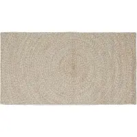vidaXL Vloerkleden Natuurlijk en Wit 80 x 150 cm Jute