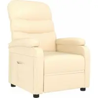 vidaXL Fauteuil verstelbaar kunstleer crèmekleurig