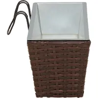 vidaXL Balkon 2 st Bruin 50 x 17 x 17 cm Metaal